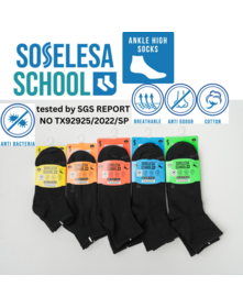 SOSELESA 2IN1 ANKLE ANTIBACTERIAL BACK TO SCHOOL SOCKS